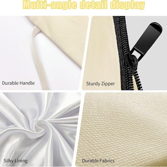 A-Z Personalized Makeup Bag, Birthday Gifts for Women Mom, Gifts for Best Friend - Picture 4 of 6